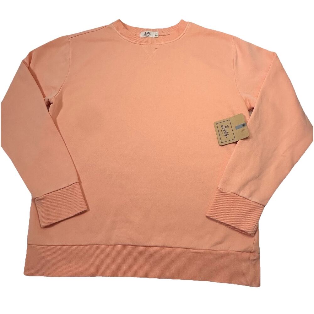 Bixby Nomad Boys Light Orange Long Sleeve Sweatshirt Warm Beach Sun Large NWT